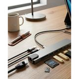 Mey İthalat® Type C Çoklu Port Hub 8 Port Usb Hdmi Sd Kart Ethernet Adaptör