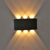 Mey İthalat Ucuz Geldi Dekoratif Çift Yönlü Duvar Aydınlatma LED Aplik Duvar Lambası Cata Haiti 10 Watt Desenli Duvar Aplik (Amber Renk Işık)