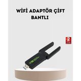 Mey İthalat® Ultratekno Dual Band Wifi Adaptör – 1200 Mbps, Usb 3.0, Çift Antenli, Geniş Kapsama Alanı Ve Yüksek Hız