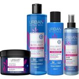 Mey İthalat Urban Care Hyaluronic & Collagen Ekstra Dolgunlaştırıcı Şampuan Krem Maske Sıvı Krem Saç Bakım Seti 4'lü-Vegan