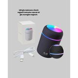 Mey Ithalat® USB Bağlantılı LED Işıklı Hava Nemlendirici – Sessiz ve Kullanıcı Dostu Tasarım - Ahşap - Bej - Siyah - Belirtilmemiş