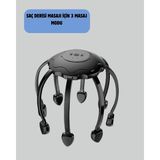 Mey Ithalat® USB Şarjlı Kafa Masaj Aleti 3 Modlu 8 Başlıklı Stres Giderici - Renkli