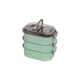 Mey İthalat Vagonlife 1450 ml 3 Kat Çelik (2 Kat Kullanılabilir) Bento Lunch Box Yeni Nesil Sefer TASI-FFLBOX7083