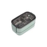 Mey İthalat Vagonlife Beslenme Kutusu Iki Katlı - Paslanmaz Çelik - 1400ML (Kaşık ve Çatal) Lunch Box (Yeşil)