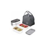 Mey İthalat Valkyrie 1350 ml Termal Yemek Kabı Seti – Çelik Bölmeli Sızdırmaz Lunch Box + Isı Yalıtımlı Çanta
