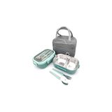 Mey İthalat Valkyrie Isı Yalıtımlı Termal Çantalı Çelik Lunch Box – Bpa’sız, Sızdırmaz, Çok Bölmeli Yemek Kabı Su Yeşili