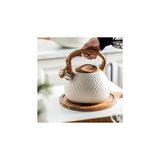 Mey İthalat Valkyrie Modern Tasarım Düdüklü Kettle 3l Paslanmaz Çelik Ergonomik Su Isıtıcı Çaydanlık Islıklı