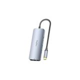 Mey İthalat Veggieg 4K 60Hz HDMI Gigabit Ethernet 3*usb-A 2*type-C 3.5mm Aux Sd Micro Sd Kart Okuyucu Çevirici Çoklayıcı Hub