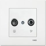 Mey İthalat Viko Karre Beyaz Tv Sat Geçişli 8db