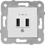 Mey İthalat Viko Karre Beyaz USB Priz 5V 2A