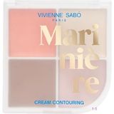 Mey İthalat Vivienne Sabó Mariniere Contouring Palette Krem Yüz Paleti 02 - Powder Formula For Defined Contours & Matte Finish Çok Renkli