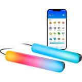 Mey İthalat Wiz 2'li Gradient Işık Barı - Siyah (30 Cm) Rgbıc Aynı Anda Birden Fazla Renk Gösterir – Kolay Kurulum, Wi-Fi ile Bağlanır – Uygulama/dil ile Kontrol, Google Home, Alexa ve Homekit ile Çalışır