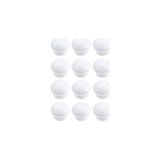 Mey İthalat Xspring Dolap Kulpu, 12 Adet Çekmece Kulpu, Komodin Kulpları, Yuvarlak Ahşap Dolap Kulpları, Çekmece Kolları Için 4×22MM Vidalı, Beyaz Renkli Dekoratif Mobilya Aksesuarı