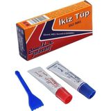 Mey İthalat Yapıştırıcı, Iran Yapıştırıcısı 18 G Ikiz Tüp 1 Adet Metal Çift Karışımlı Demir Çelik Yapıştırıcısı Kuvvetli ve Dayanıklı Ikiz Epoksi Yapıştırıcısı - 10 cm - Çok Renkli