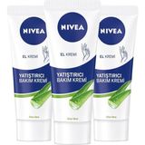 Mey İthalat Yatıştırıcı El Bakım Kremi Aloe Vera 75ML, Nemlendirici, Yumuşak Cilt, Hızlı Emilir, X3 Adet