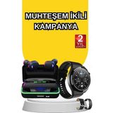 Mey Ithalat® Yeni Nesil Akıllı Saat ve Bluetooth Kulaklık Titreşim Bildirimleri Uyku Takibi - Renkli - Standart