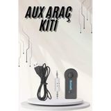 Mey İthalat® Yeni Nesil Bluetooth Aux Araç Kiti Siyah Tv Tablet Telefon Araç Araba
