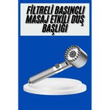 Mey İthalat® Yeni Nesil Duş Başlığı Paslanmaz Çelik Masaj Etkili Ergonomik Tasarım Su Basınçlı