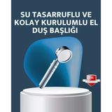 Mey İthalat® Yüksek Basınçlı 3 Fonksiyonlu Duş Başlığı