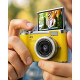 Mey İthalat® Yüksek Çözünürlüklü 48 Mp Kamera 4K Video Çekim Selfie Vlog Fotoğraf Makinesi