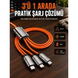 Mey Ithalat® Yüksek Güç Aktarımı Sunan 6A Destekli Çoklu Bağlantı Şarj ve Veri Kablosu