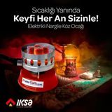 Mey İthalat® Yuvarlak Galvaniz Elektrikli Nargile Köz Ocağı