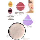Mey İthalat Yüz Makyaj ve Temizleme Sünger Seti 5'li, Islatınca Büyüyen Makyaj Süngeri, Pudra Pufu, Göz Altı ve Eyeliner Süngeri, Fondöten Bb cc Krem Likit Makyaj Uygulama Seti