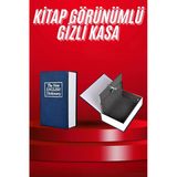 Mey Kitap Görünümlü Gizli Kasa Büyük Boy Anahtarlı Kilitli Para Kasası