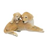 Mey Labrador Köpek Anne Yavru 2'li Polyresin Dekoratif Biblo 26,7 cm