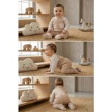 Meya Baby & Kids Bebek Tulumu Çizgili Patikli - Bej