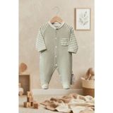 Meya Baby & Kids Bebek Tulumu Çizgili Patikli - Yeşil