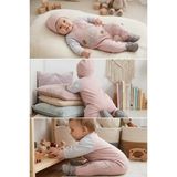 Meya Baby & Kids Bebek Tulumu Patikli Hello Beautiful Nakışlı - Gül Kurusu - 9 Ay