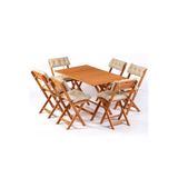 Meya Dekor 6+1 Minderli Balkon Bahçe Mutfak Bistro Set Katlanır Masa-sandalye
