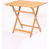 Meya Dekor Geniş Katlanır Bahçe Masası Ahşap Dikdörtgen Tasarım 60x80 cm 4 Kişilik