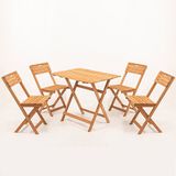 Meya Dekor MYB07 Bistro Set 4+1 Katlanabilir Masa Sandalye Takımı
