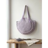 Meya Design Gündelik Kullanım Için Kompakt Örgü El Çantası (40X23 Cm) - Eflatun