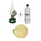MEYA PİNE Klasik Gaz Lambası Büyük Boy + 250 ML KANDİL YAKITI + 1MT YEDEK FİTİL
