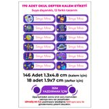 MeyArt Ajans 170 ADET UZAY TEMALI KİŞİYE ÖZEL OKUL İSİM ETİKETİ SETİ-sticker MAUTOE-10001