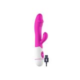 Meybix Orijinal Usb Şarjlı Ultra Esnek Yapıda Klitoris Uyarıcı Rabbitli Vibratör Pembe