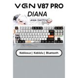 Meyer Gaming VGN V87 PRO RGB Gaming Kablosuz Mekanik Klavye Gasket (2.4GHz Kablosuz, Bluetooth, Kablolu USB-C)