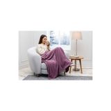 MEYHOME Wellsoft 150x200 Fitilli Tv Battaniyesi (Koltuk Şalı), Mor
