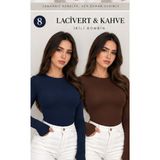 MEYMERS Kadın 2'li Uzun Kollu Parmak Detaylı Basic Body Set