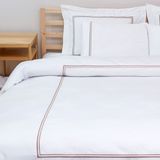 Meyn Collection Tek Kişilik Pamuk Saten Piko Nakışlı Hediyelik Çeyizlik Nevresim Takımı - 160 x 200 cm - Açık Kahverengi