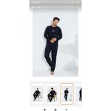 Meynur Moda Pamuklu Penye Uzun Kollu Erkek Pijama Takımı - Siyah - M
