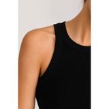 Meyou Bags Kadın Fitted Halter Yaka Fitilli Kaşkorse Atlet - 049Black Shine - XL