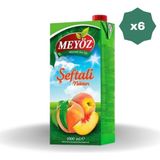 Meyöz Şeftali Meyve Nektarı 1 Lt - (6 Adet)