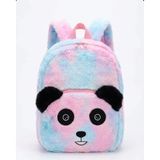 Meyra Accessories Gökkuşağı panda Çocuk Sırt Çantası Peluş Yumuşakcık Pandalı Karekterli Sırt Çantası okul öncesi hediyelik - Renkli