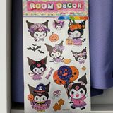 Meyra Accessories Sanrio Kuromi Büyük Boy Duvar Sticker Çıkartmaları Kuromi Süsleme Çocuk Odası Eğlence Dekor Peluş - Renkli