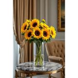 Meyra Cam 15 cm x 30 cm El İşçiliği Silindir Cam Vazo Akvaryum Dekor Dekoratif obje Mumluk Bohem