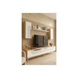 Meyra Tv Ünitesi, Safirmeşe Beyaz Silver, 180 Cm, Tvr1803Dbs